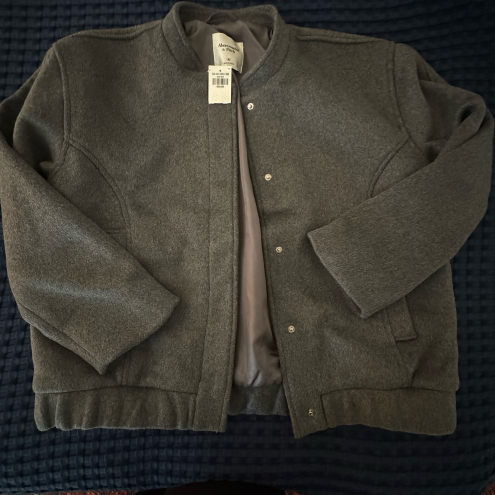 Abercrombie Wool-Blend Bomber Jacket